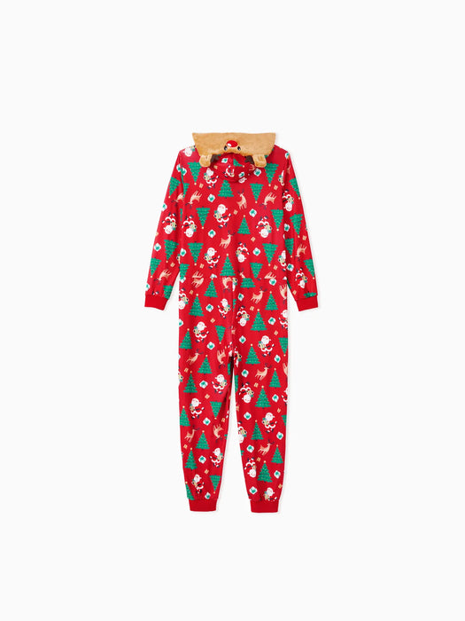 3D Reindeer Hood Family Pajama Sets