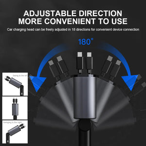 4 In 1 Retractable Car Charger