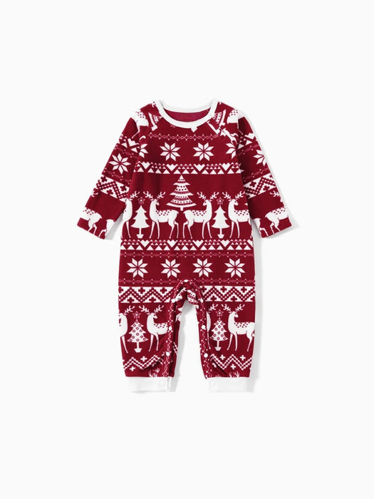 Christmas Family Print Long Sleeves Pajama Sets