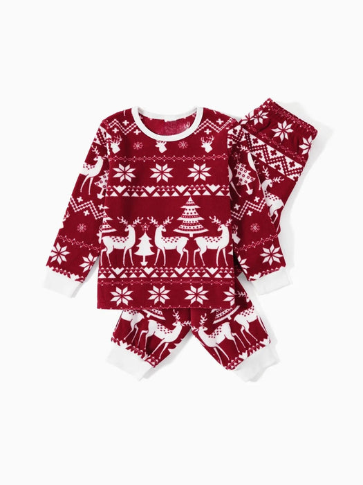 Christmas Family Print Long Sleeves Pajama Sets