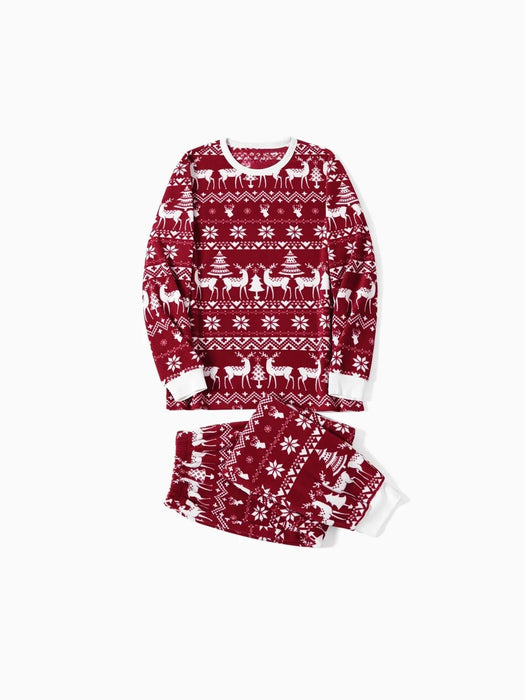 Christmas Family Print Long Sleeves Pajama Sets