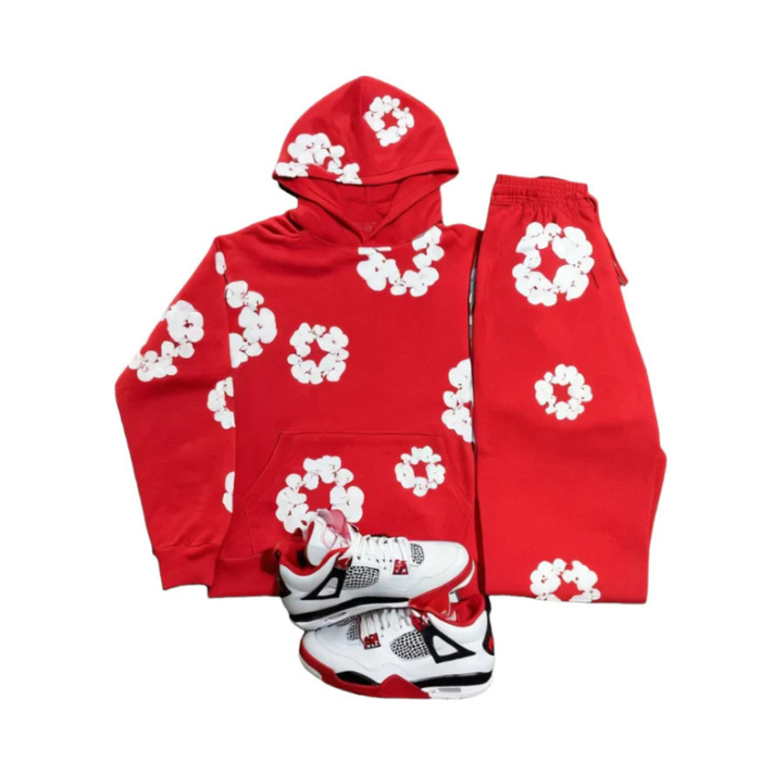 Cozy Floral Patterned Hoodie