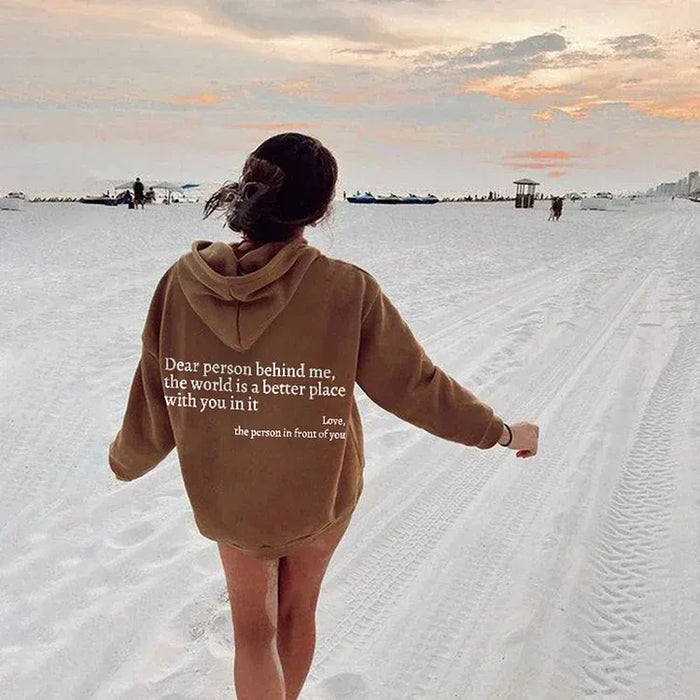 Dear Person Behind Me Printed Sweatshirt