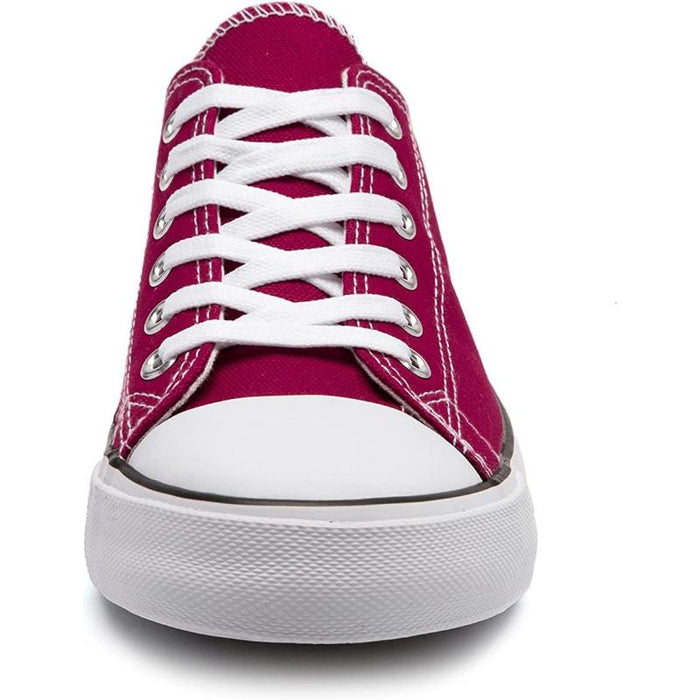 Solid Color Canvas Lace Up Sneakers