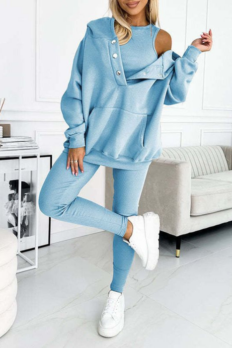 Versatile 3-Piece Hoodie Set