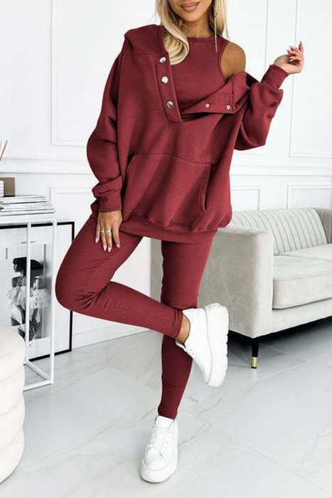 Versatile 3-Piece Hoodie Set