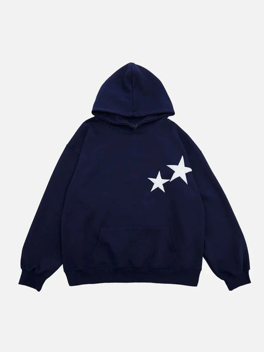 Hoodie With Double Star Graphic Design