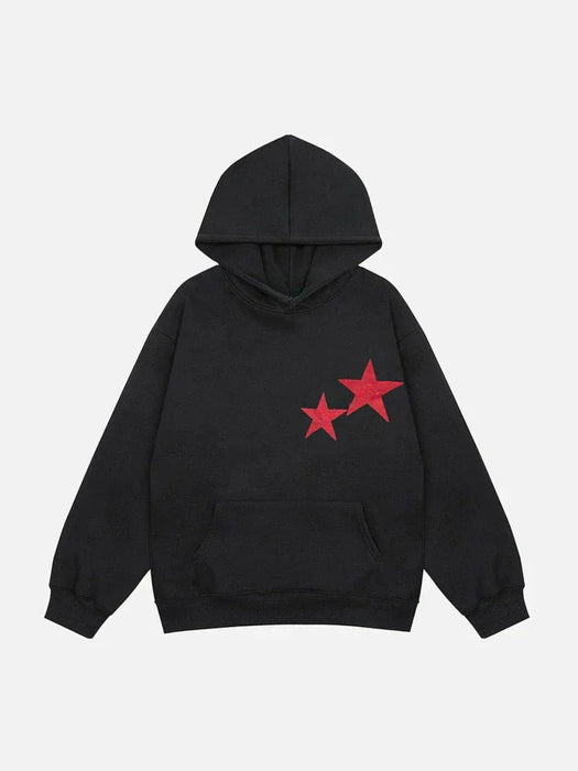 Hoodie With Double Star Graphic Design