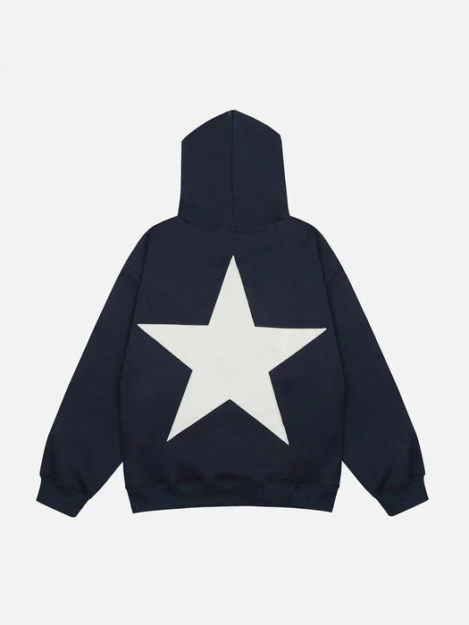 Hoodie With Double Star Graphic Design