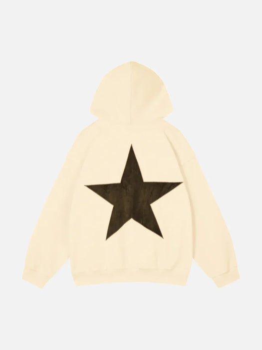 Hoodie With Double Star Graphic Design