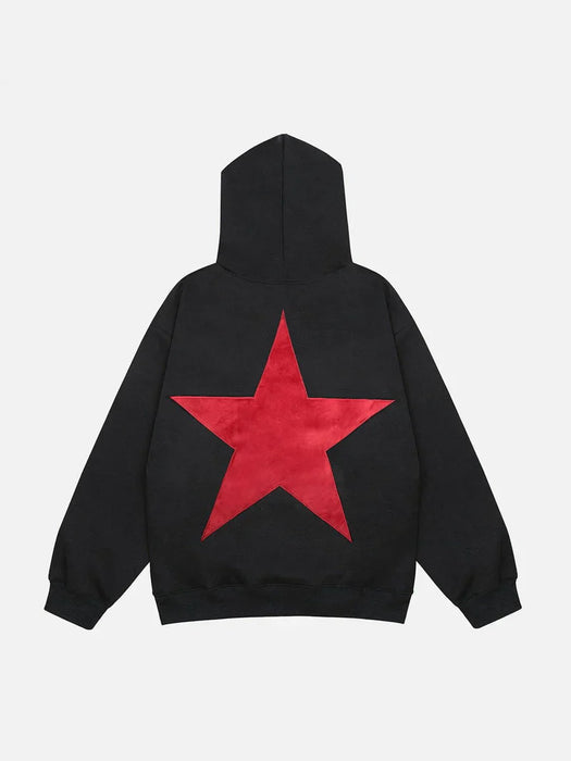 Hoodie With Double Star Graphic Design