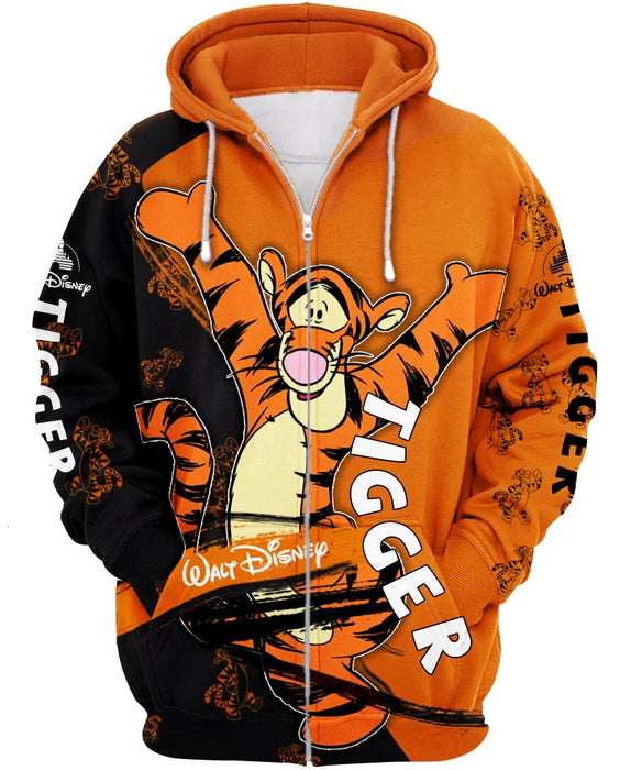 Dynamic Tigger Zip Up Cozy Hoodie