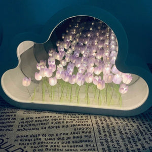 Infinite Tulip Garden Cloud Mirror