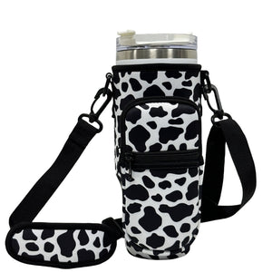 Printed Insulated Beverage Holder Accessory Pocket