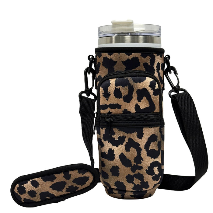 Printed Insulated Beverage Holder Accessory Pocket