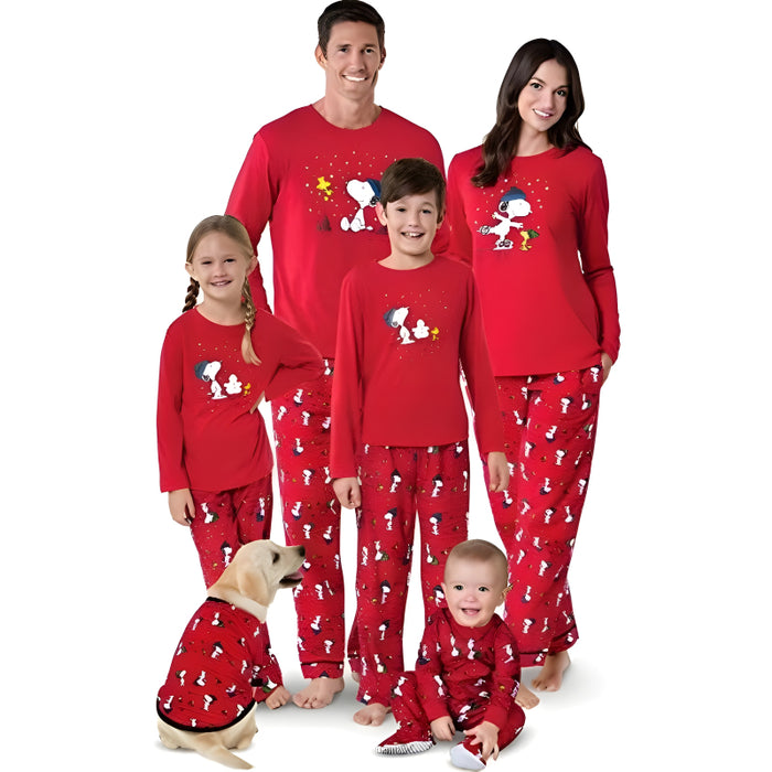 Festive Snoopy Family Pajama Set