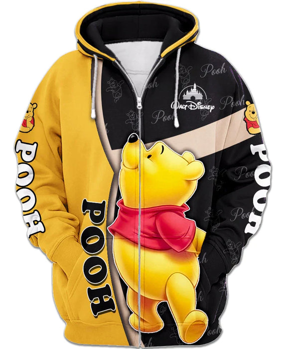 Comfy Winnie The Pooh Design Hoodie