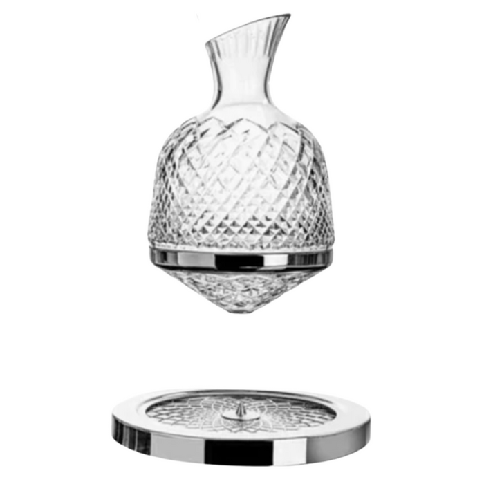 Crystal Decanter With Rotating Base