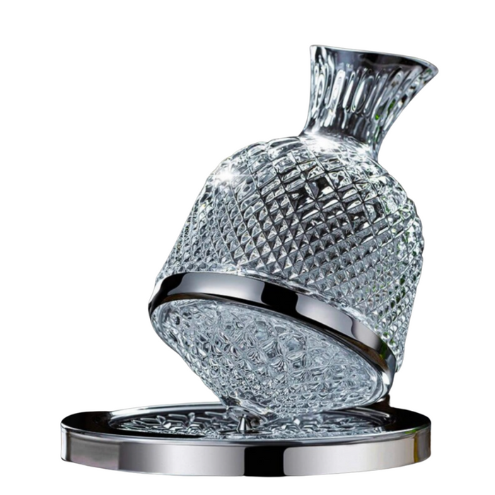 Crystal Decanter With Rotating Base