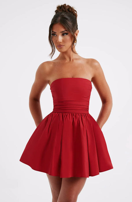 Strapless Ruched Katrina Mini Dress