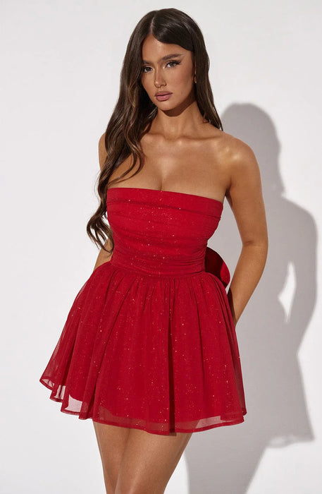 Strapless Ruched Katrina Mini Dress