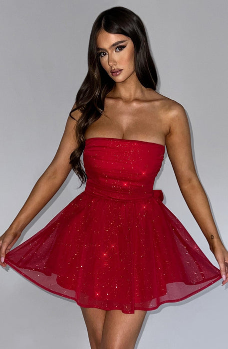 Strapless Ruched Katrina Mini Dress