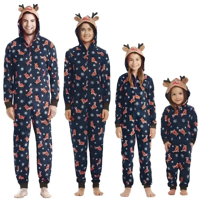 Cozy Christmas Reindeer Family Matching Onesies