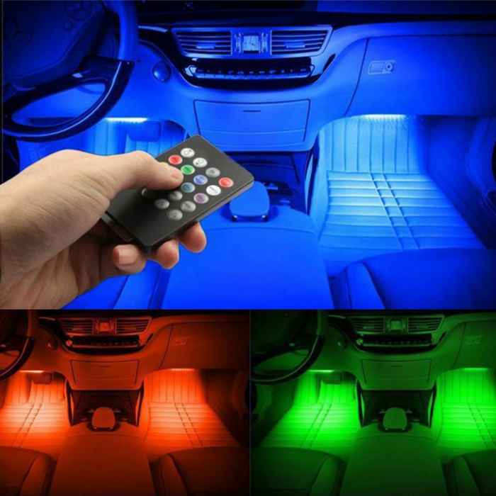 4 Pieces Car Interior LED Lights