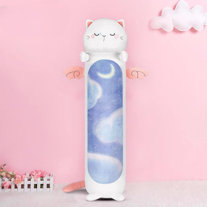 Giant Weighted Long Cat Stuffed Plush Pillow Toy