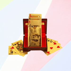 24K Golden-Like Playing Cards with Optional Case
