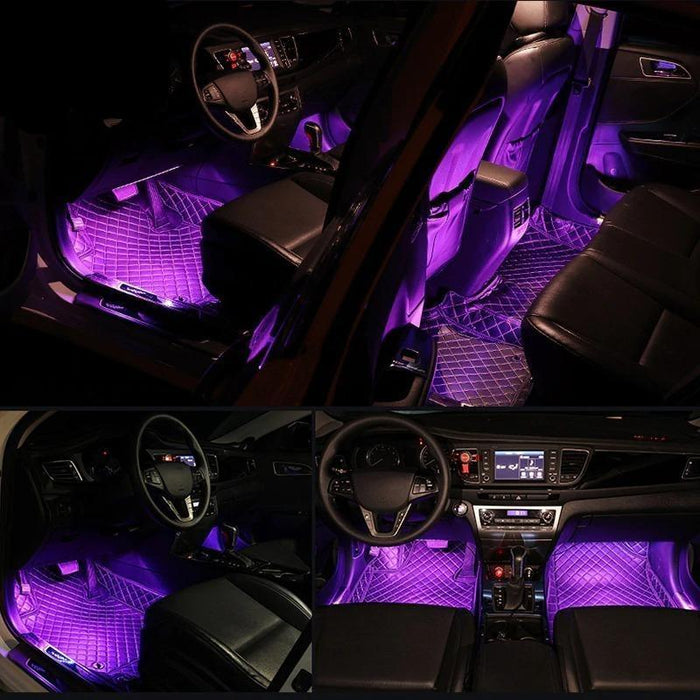 4 Pieces Car Interior LED Lights