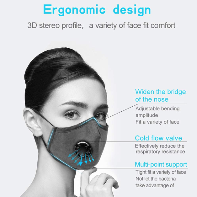 Reusable Filter Mask - For Excellent Breathability & Extra Comfort